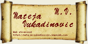 Mateja Vukadinović vizit kartica
